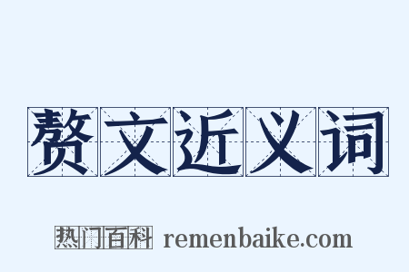 赘文近义词是什么意思的图片